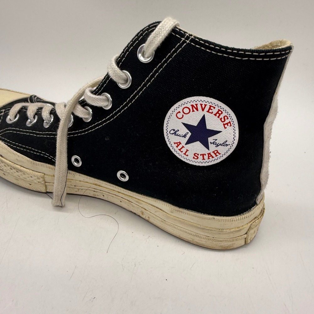 Converse x CDG PLAY Chuck 70 High Top Mens 8 Womens 10 Black Heart Logo - Picture 4 of 7
